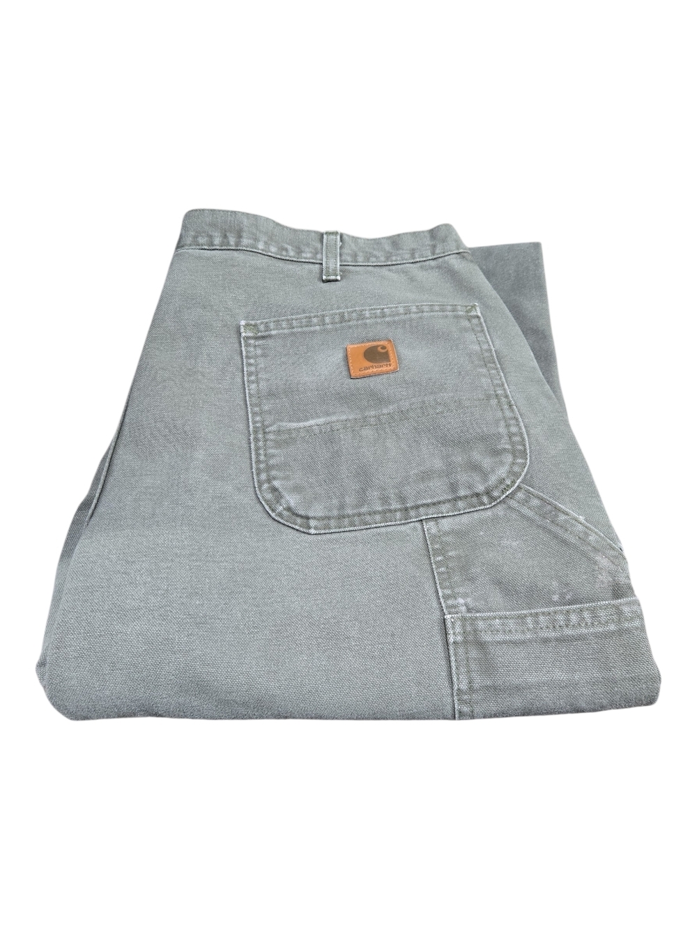 Vintage Carhartt Carpenter Pants Mens 38x32 Green Canvas B11 MOS